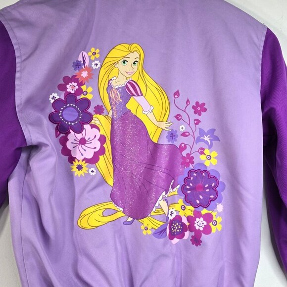 Disney Store Rapunzel Button Front Purple Varrsity Jacket size 7/8 M - Picture 7 of 8